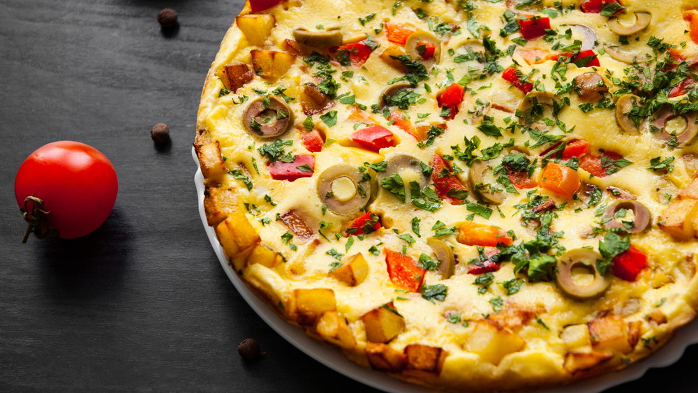 Image of Bacon, Olive and Tomato Omelet