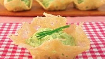 Image of Cheese Cups with Crab and Avocado Dip