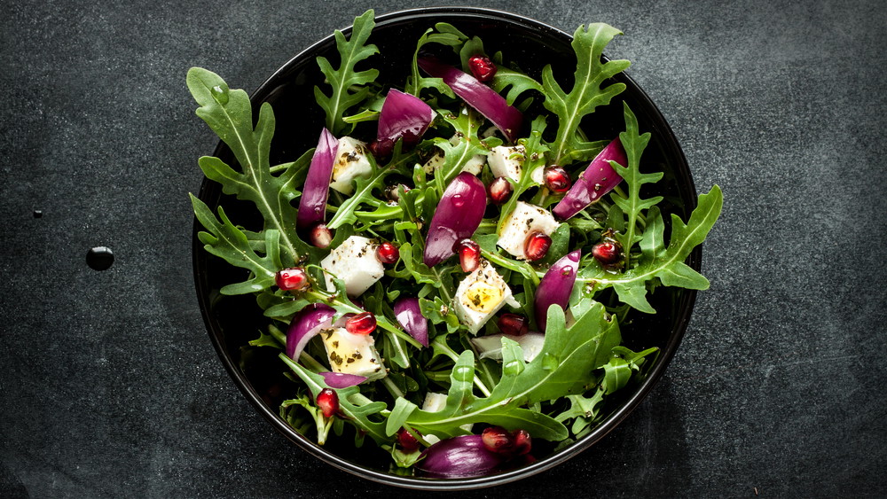 Image of Green Salad with Feta and Pomegranates