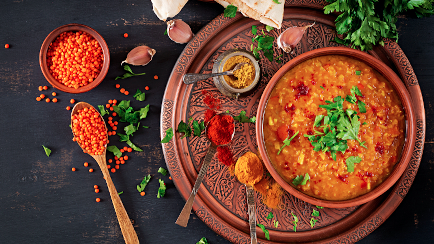 Image of Dal with Naan Bread