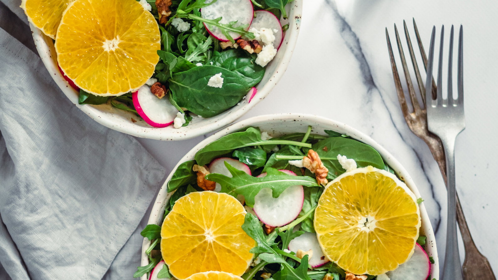 Image of Rocket, Orange and Horseradish Salad with Mint Dressing