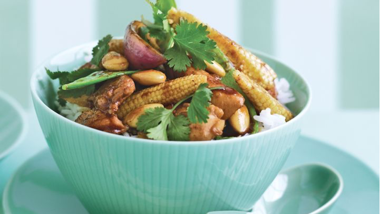 Image of Snow Pea, Almond & Chicken Stir-Fry