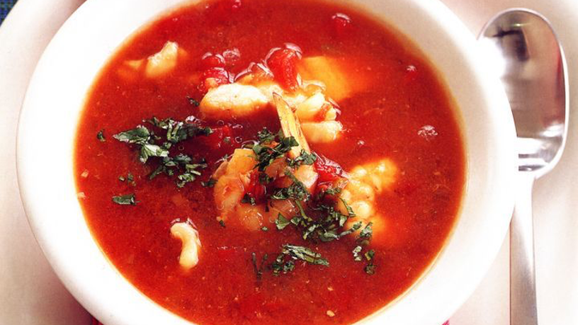 Image of Seafood, Tomato & Garlic Soup