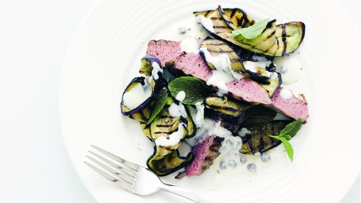 Image of Lamb Fillets with Chargrilled Eggplant and Garlic Sauce