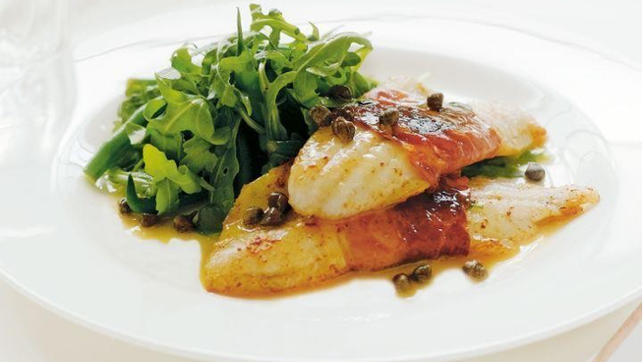 Image of Pan-Seared Whiting with Prosciutto and Capers