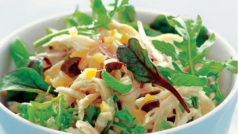 Image of Poached Chicken, Lemon and Olive Salad