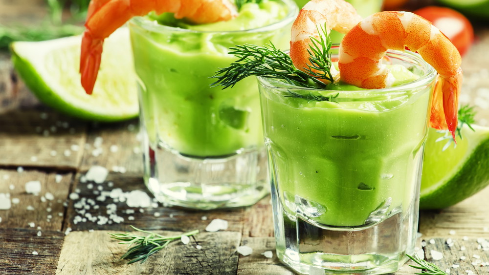 Image of Sautéed Prawns with Cleansing Coriander and Avocado Dip