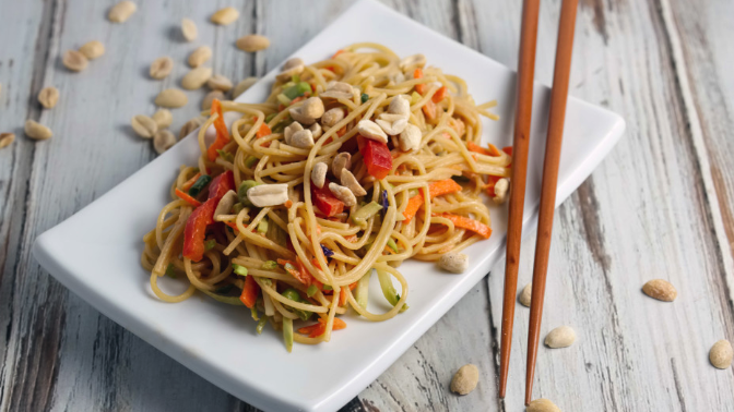 Image of Pork and Vegetable Thai Noodle Salad