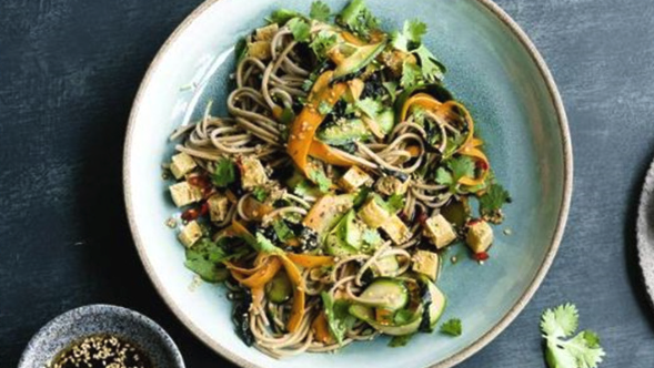 Image of Soba Noodle Salad with Tofu and Coriander