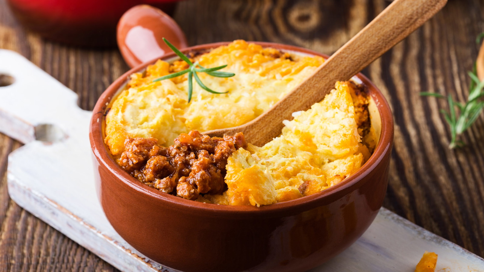 Image of Crispy Cottage Pie with Garlic Greens Beans