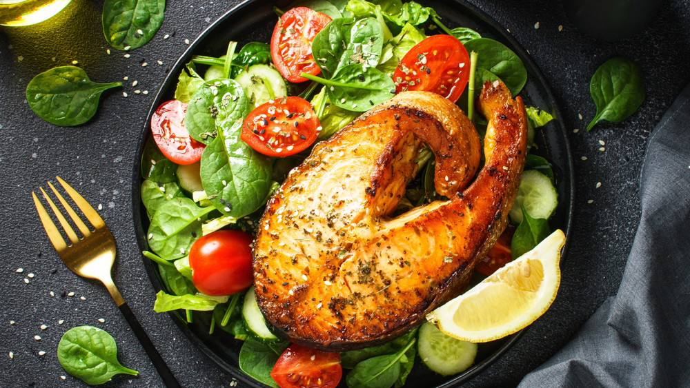 Image of Pan Fried King Fish, with Lemon Dressing Salad