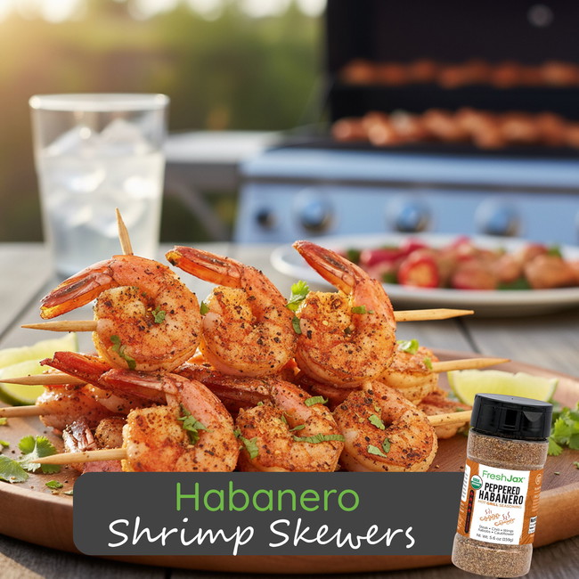 Image of Habanero Shrimp Skewers (Spicy Seafood Delight)