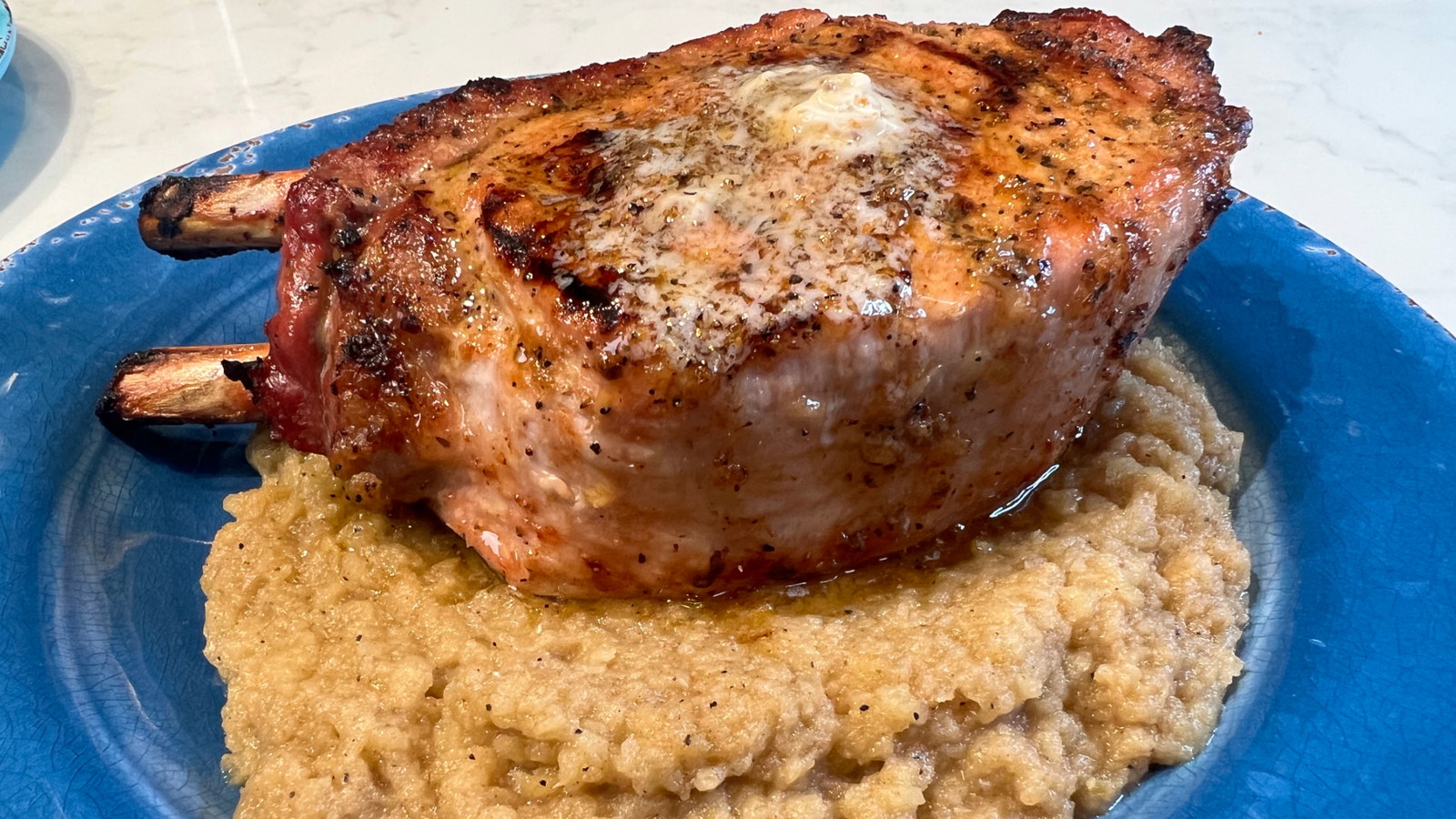 Image of Chairman's Reserve Double Pork Chops with Jack Daniels Applesauce