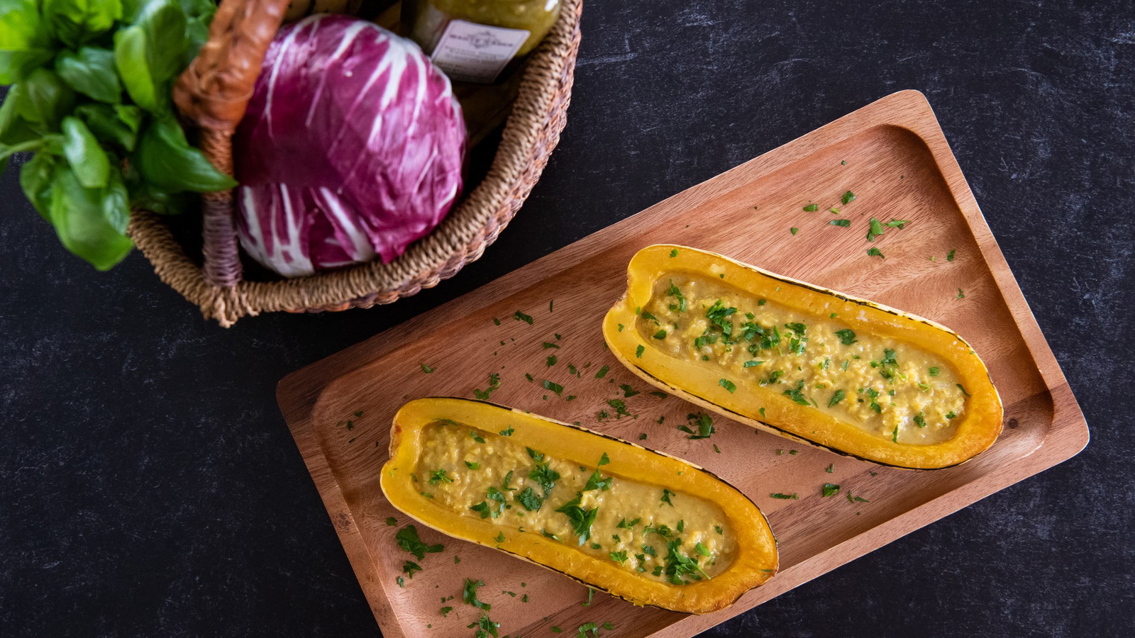 Image of The Best Delicata Squash Recipe- Red Lentil Soup In A Delicata Squash Bowl