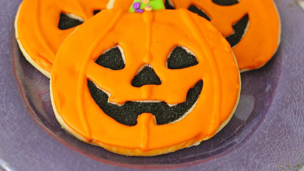 Halloween Cookies with Natural Orange Food Coloring