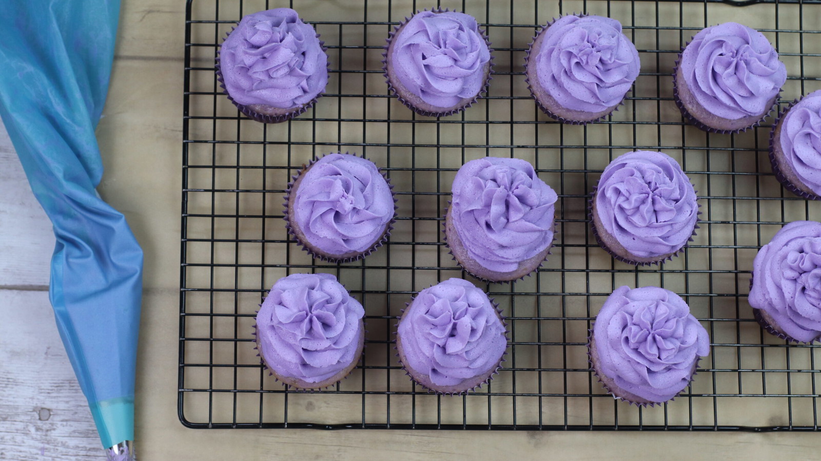 Grape Cupcakes Made with Natural Purple Food Coloring