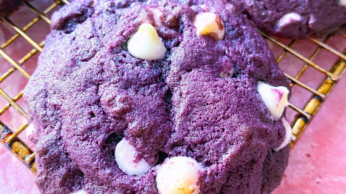 Vibrant Ube Purple Cookies — Made with Natural Purple Food Coloring (Water-Soluble Extract)
