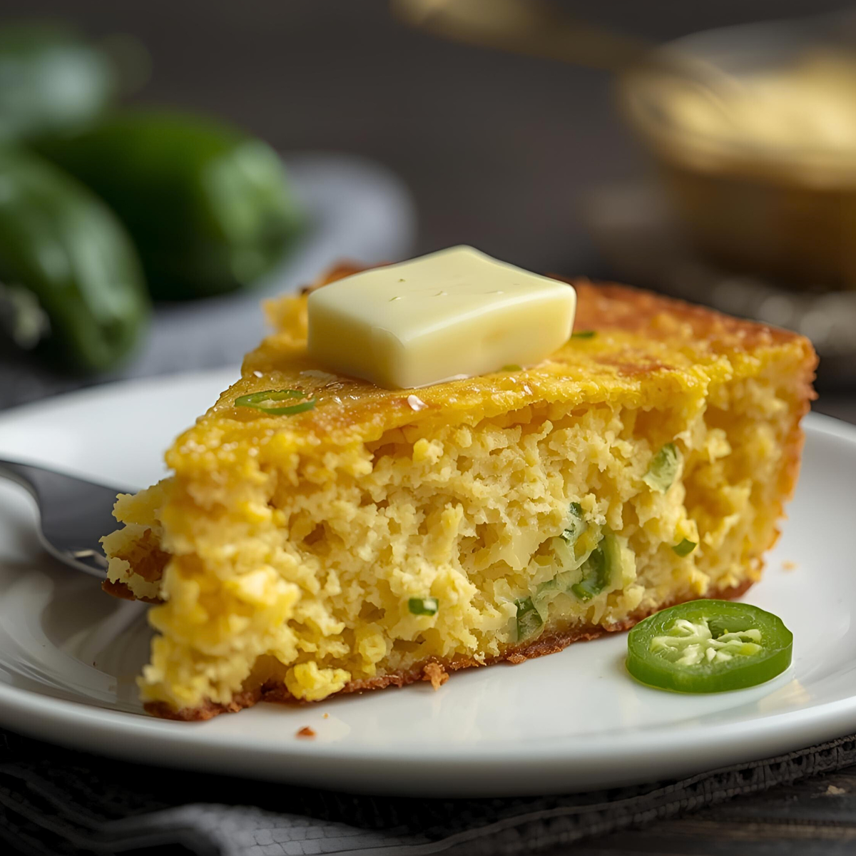 Duck Fat Cornbread with Jalapeño & Maple Butter