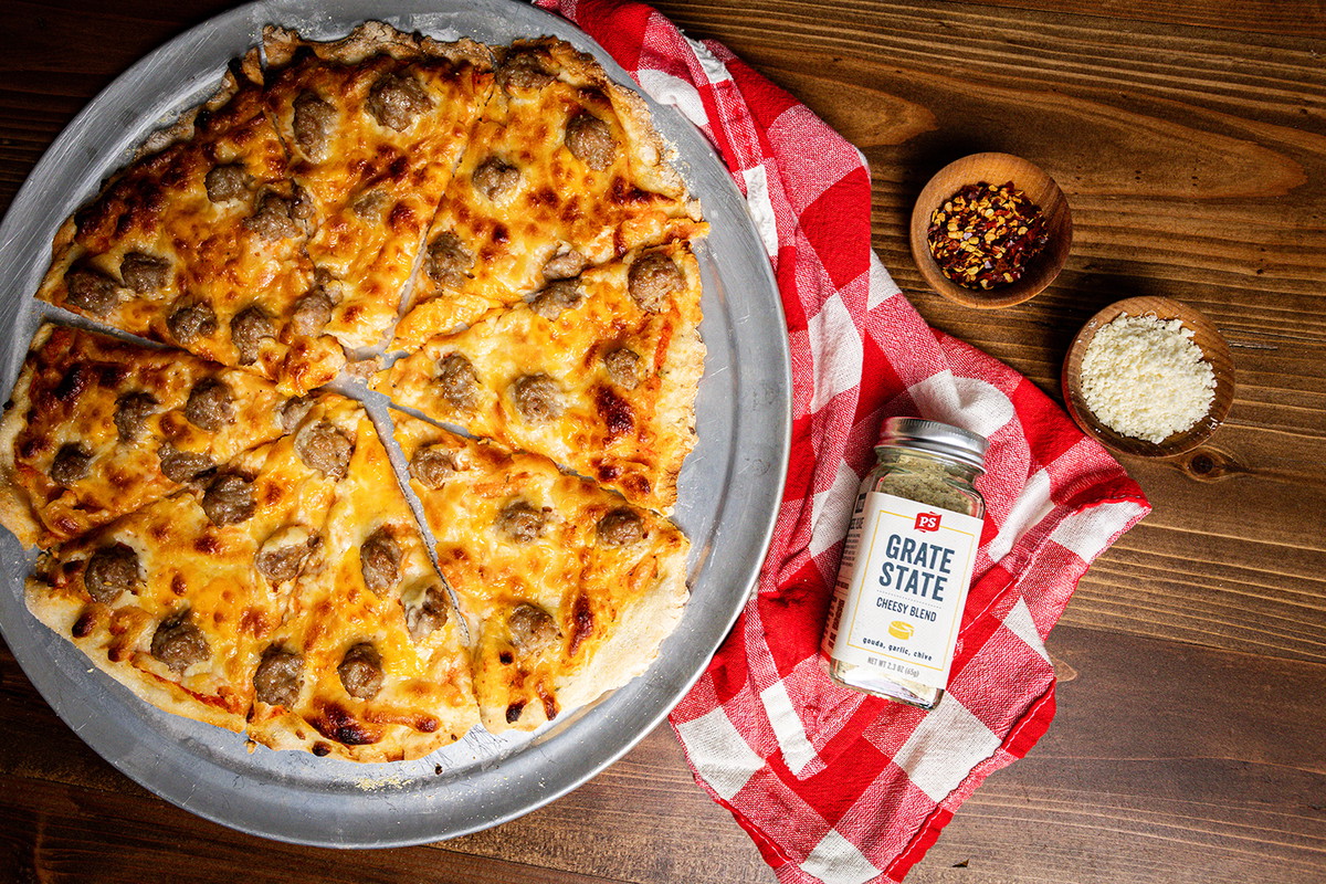 Grate State Smoked Sausage Pizza