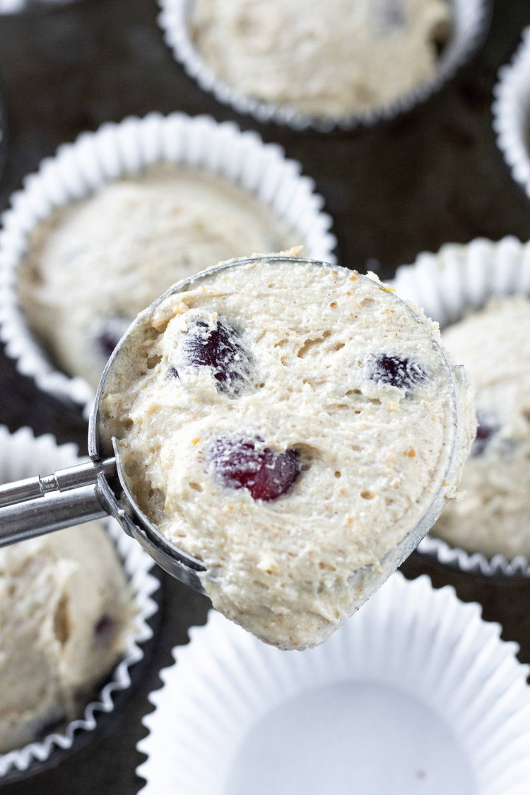 Image of Scoop into muffin tray.