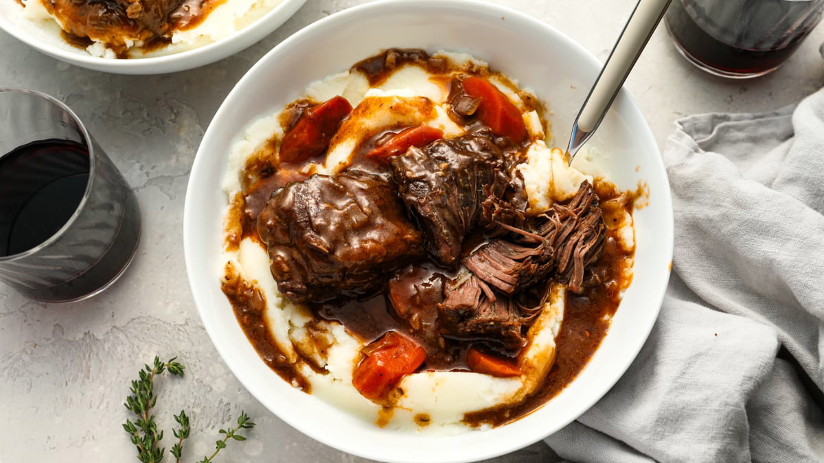 Image of Red Wine-Braised Short Ribs with Garlic & Herbs