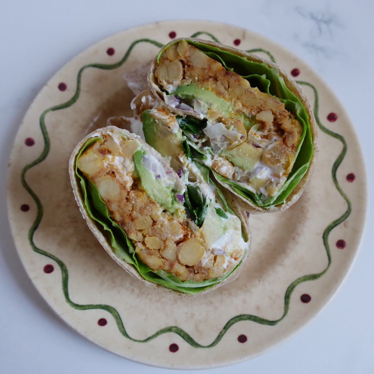 Spicy Chili Chickpea Wrap