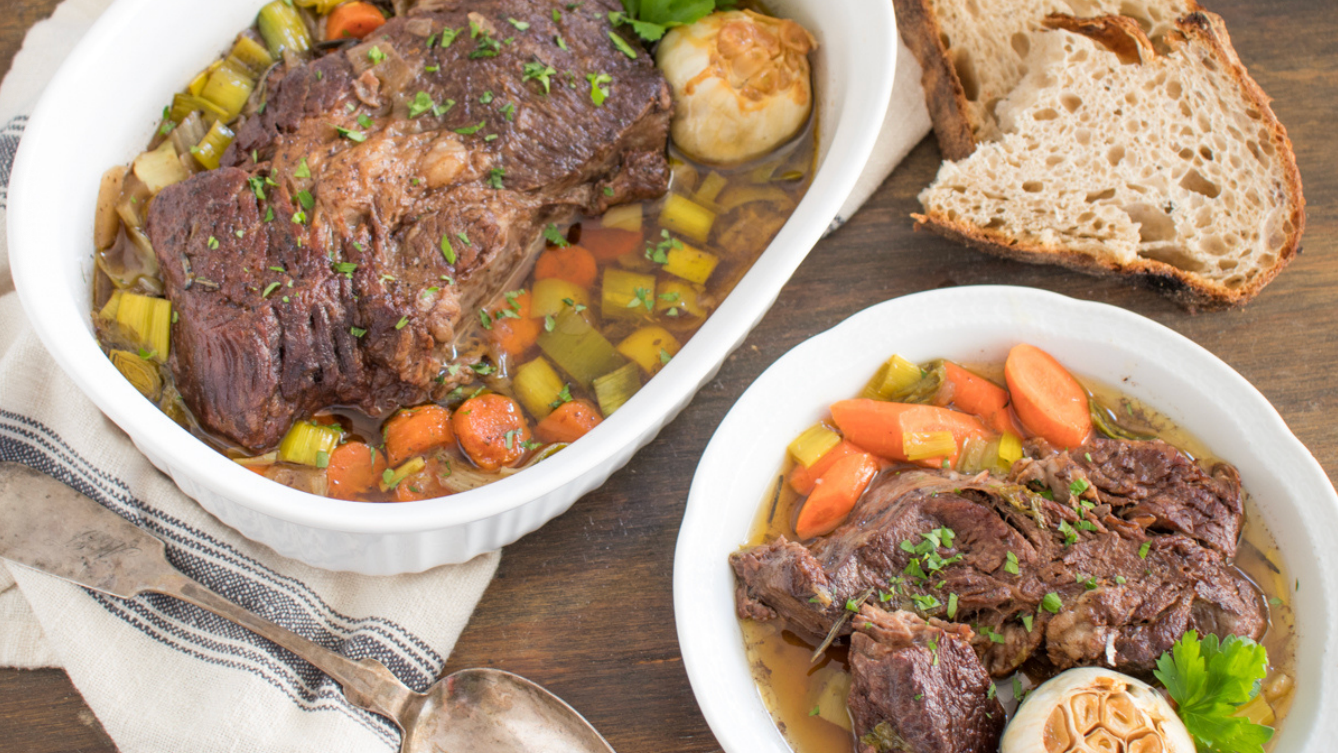Image of Harissa Pot Roast with Smoky Roasted Garlic