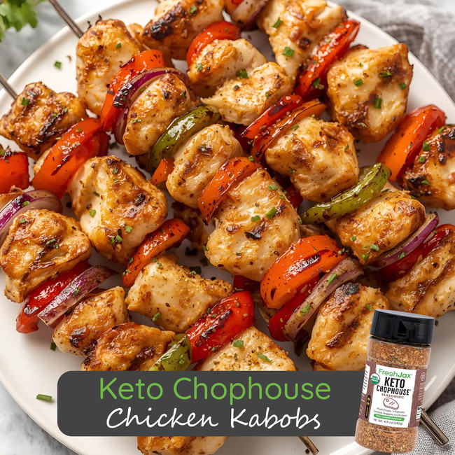 Image of Keto Chophouse Chicken Kabobs