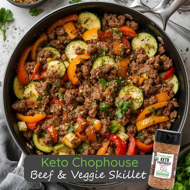 Image of Keto Chophouse Beef Skillet
