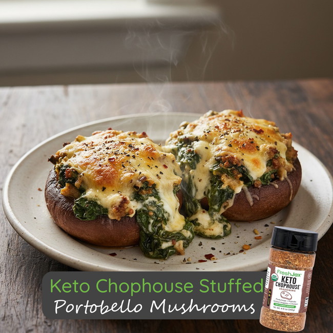 Image of Keto Chophouse Stuffed Portobello Mushrooms