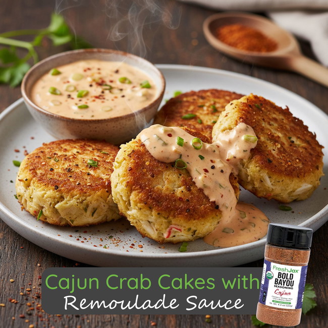 Image of Cajun Crab Cakes with Remoulade Sauce