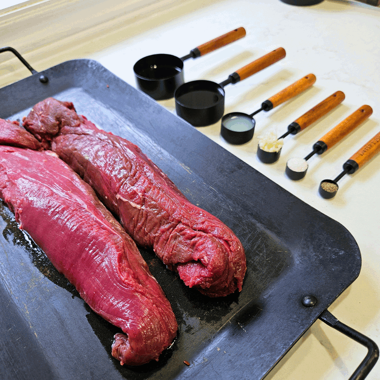 Image of Trim the tenderloin of any silver skin and gather all...