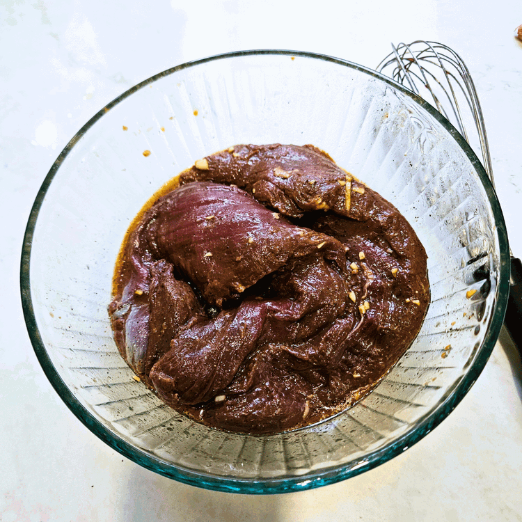Image of Cover and let it marinate for at least 30 min, or up to overnight in the fridge for deeper flavor penetration.