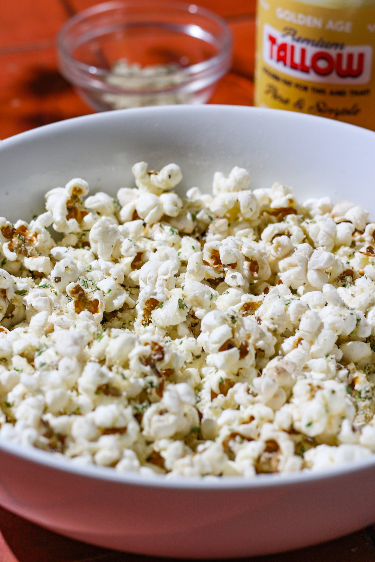 Garlic Herb Tallow Popcorn