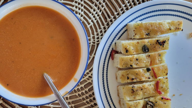 Image of Finish & Serve: Optionally, brush with more olive oil or...