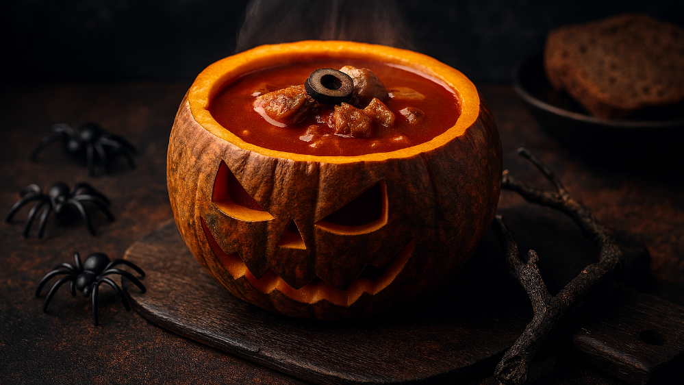 Image of Blutrote Hexensuppe – Halloween-Gulasch