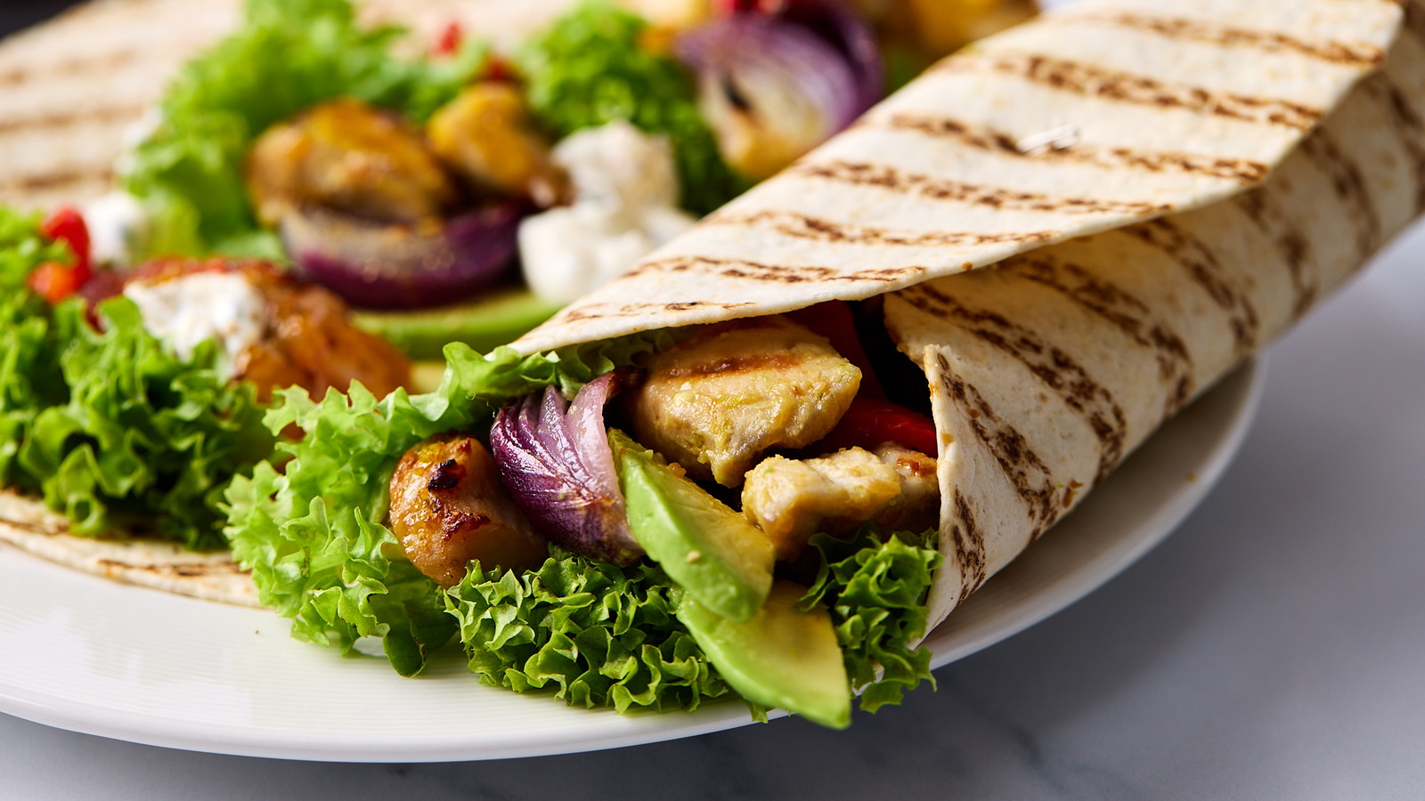 Image of Sticky Lemon drop Chilli Chicken Wraps
