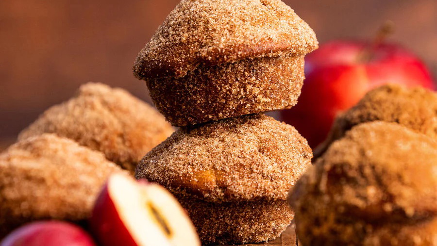 Image of Apple Cider Donut Muffins with Golden Milk