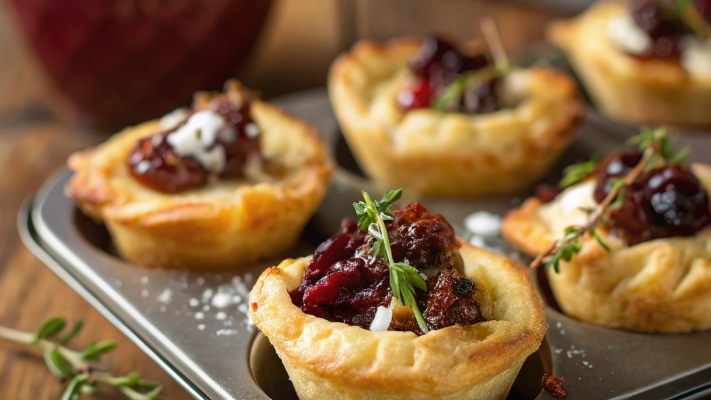 Image of Spiced Cranberry Brie Bites