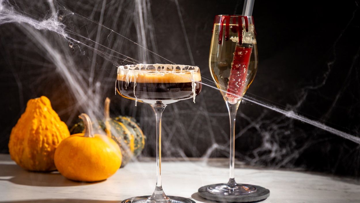Image of two halloween inspired cocktails
