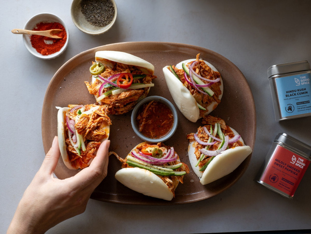 Pulled chicken in barbecuesaus