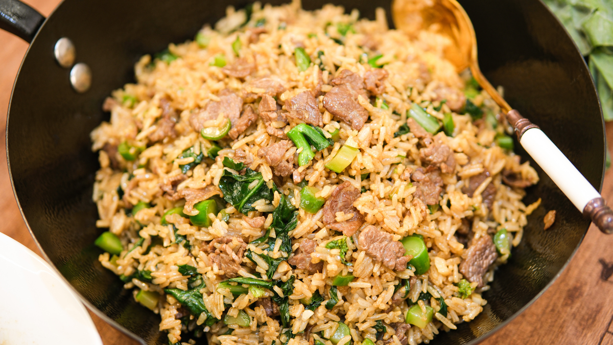 Chinese Beef and Broccoli Rice (芥蓝牛肉菜饭)