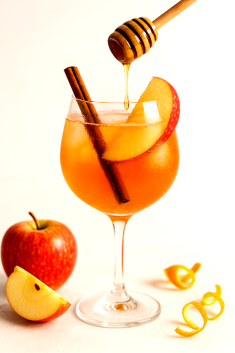 Image of Infused Honey Cinnamon Apple Spritz Recipe