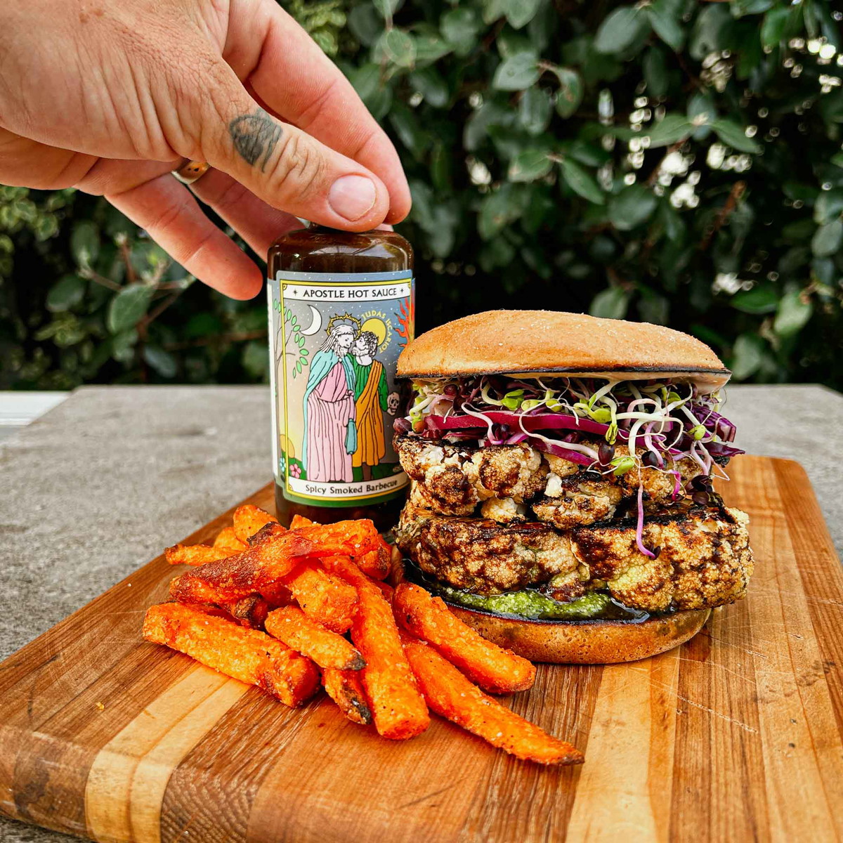 Vegan Cauliflower Steak Burger with Judas Iscariot