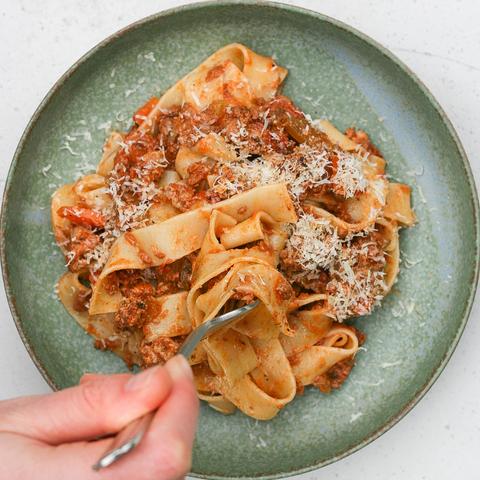 Image of Slow Cooked Ragú with Saint Matthew