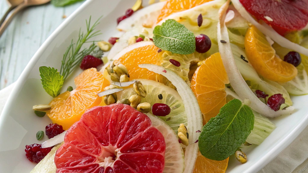 Citrus and Fennel Salad with Orange and Cranberry-Pear Vinaigrette