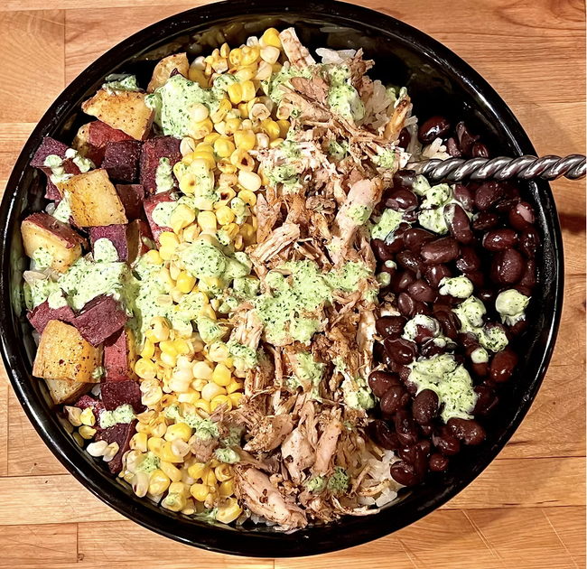 Image of Lita's Peruvian Bowl with Fresh Green Sauce