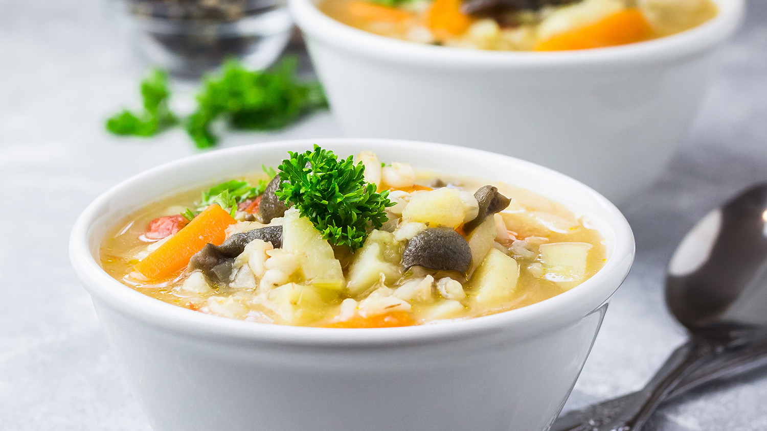 Image of Turkey & Vegetable Barley Soup Recipe
