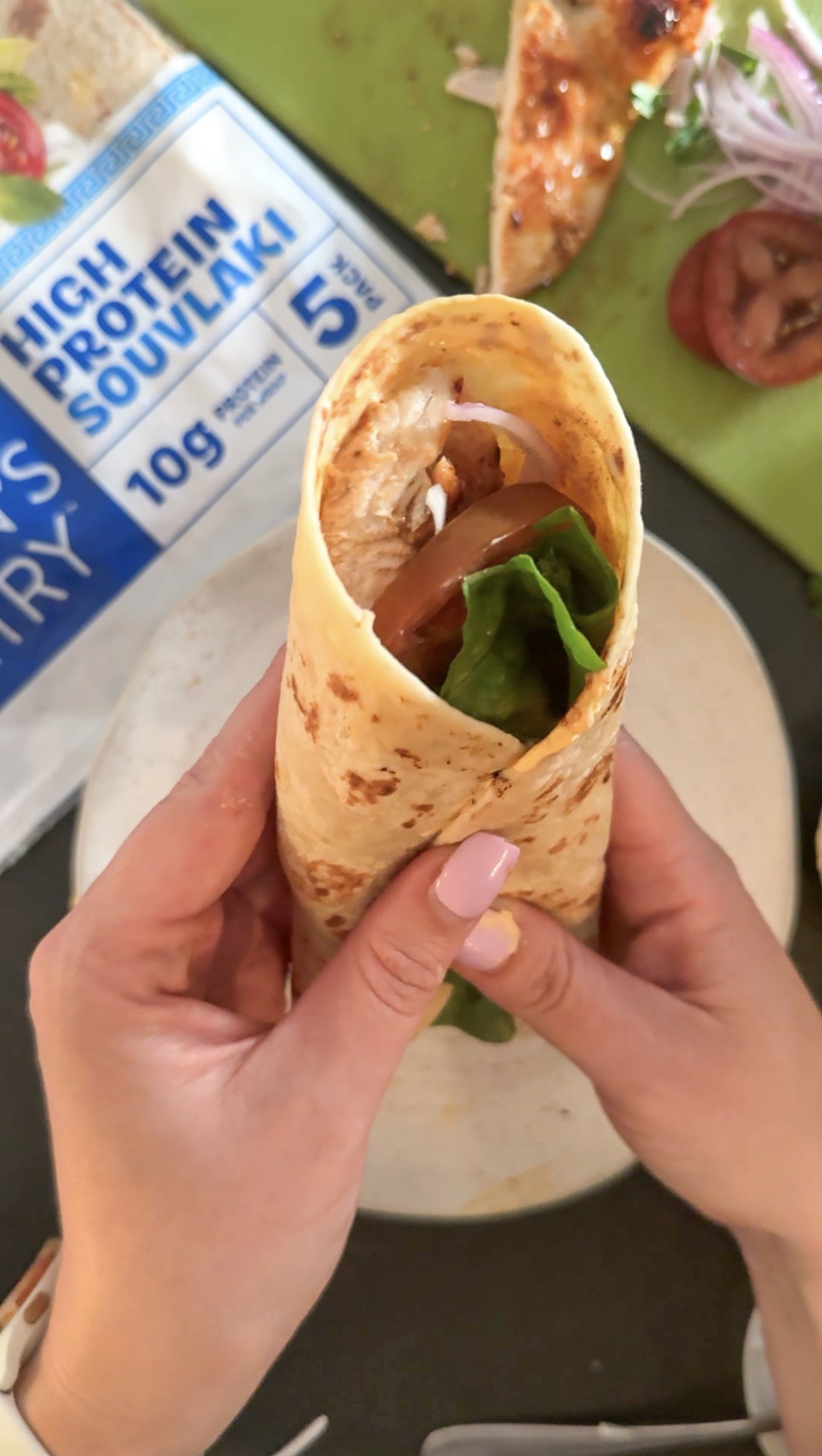 Quick Weeknight Dinner Chicken Souvlaki Wraps