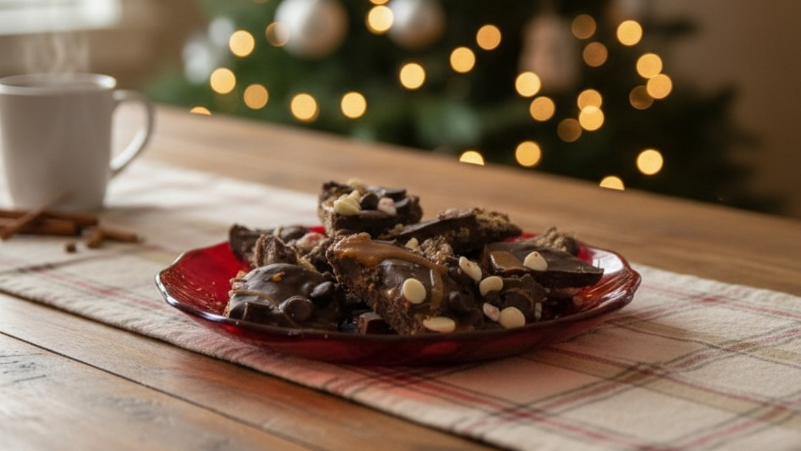 Image of Hogs Heaven Salted Caramel Brownie Christmas Bark 